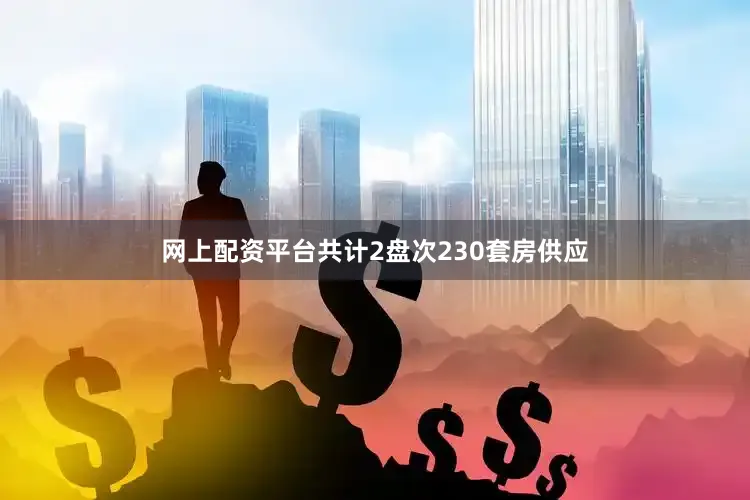 网上配资平台共计2盘次230套房供应