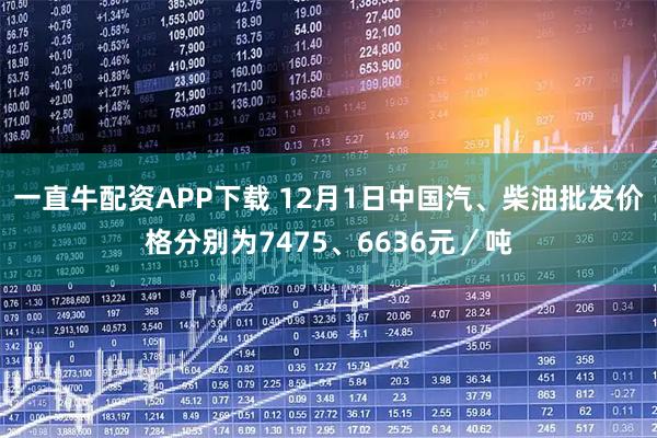 一直牛配资APP下载 12月1日中国汽、柴油批发价格分别为7475、6636元／吨